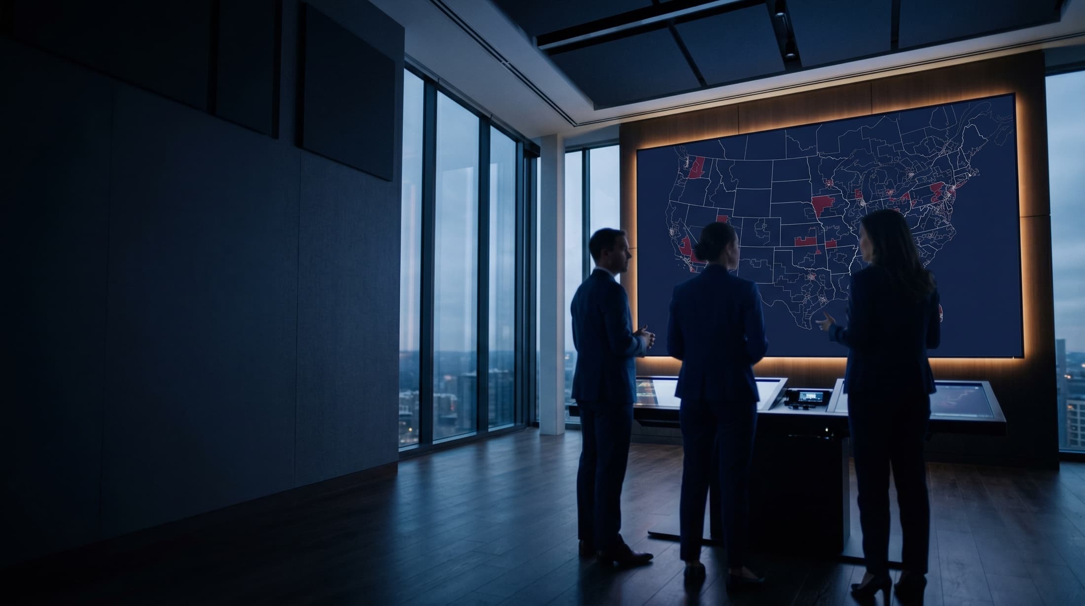 Mandate Command center — the campaign manager's national-grade war room